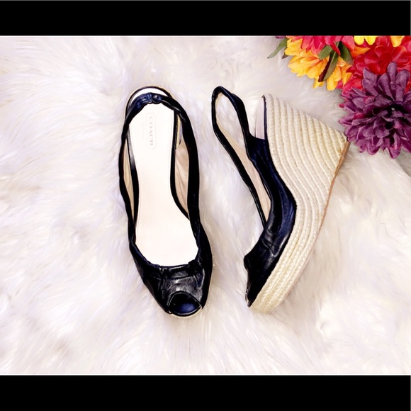 COACH Maritza Peep Toe Wedge - Picture 2 of 7